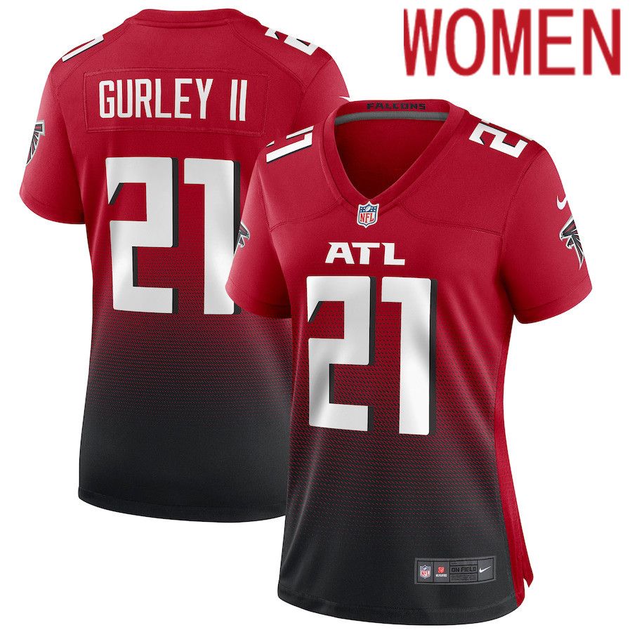 Women Atlanta Falcons 21 Todd Gurley II Nike Red 2nd Alternate Game NFL Jersey